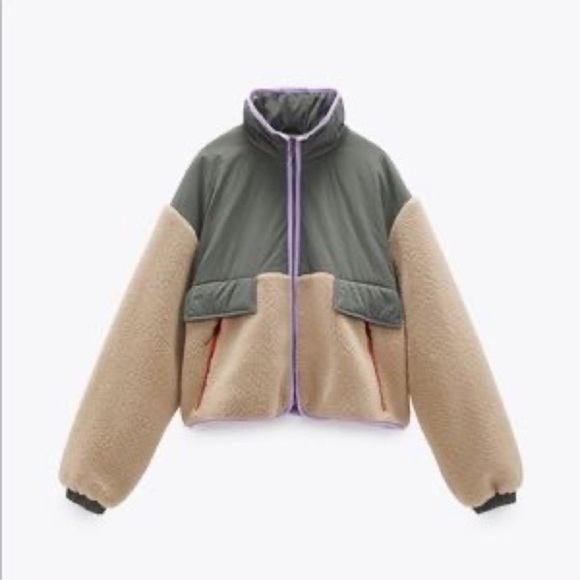 Zara Jackets & Blazers - Zara Sherpa combination zip up jacket